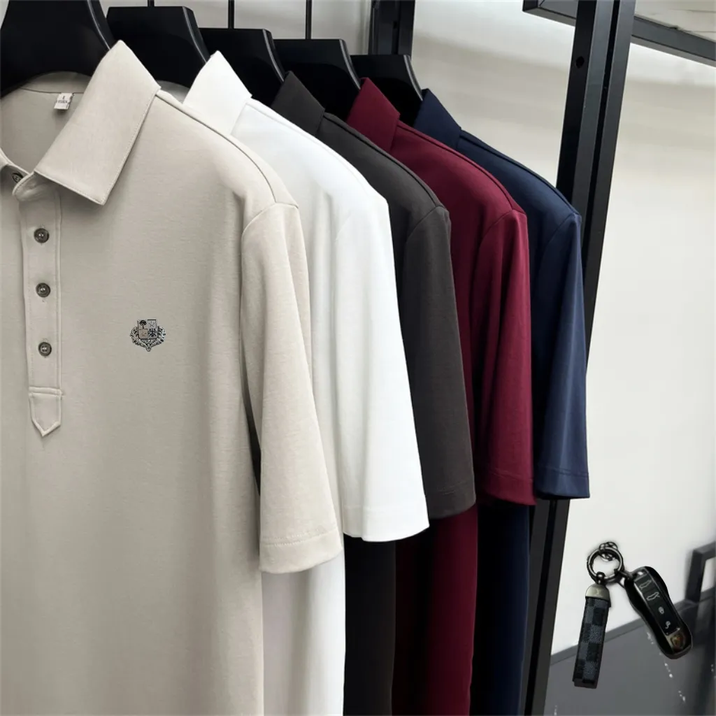 [LP]🎁Free BMW keychain🔑26 spring and summer high-quality men's lapel polo shirt short-sleeved, made of high-quality Xinjiang mercerized cotton fabric, novel colors, fashionable and elegant. It has breathable sweat-absorbing performance. It feels very delicate and textured. All details are made with advanced hardware craftsmanship LOGO on the chest, which embodies the three-dimensional effect. It conforms to the consistent design style of the brand. ️Fashionable T-shirt with great upper body effect. ️It can be worn casually or for business, and it can be worn alone without any problem! Sizes: M-4XL (maximum weight can be worn), please state your height and weight when placing an order.